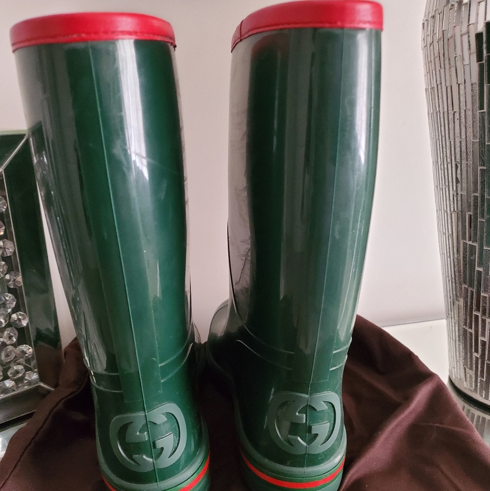 Gucci Green  Rubber Rainboot
